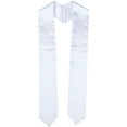 thumbnail image 3 of H-E 10pcs 60" Sublimation Blank White Unisex Plain Graduation Stole Satin Sash Honor Stole Scarf, 3 of 6
