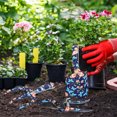thumbnail image 1 of Set de herramientas de jardinería 3 piezas | Rastrillo manual, pala, tijeras de podar | Hierro duradero | Mangos ergonómicos | Patrón floral | Multicolor | 28 cm cada una | Para huerto, jardín, 1 of 6