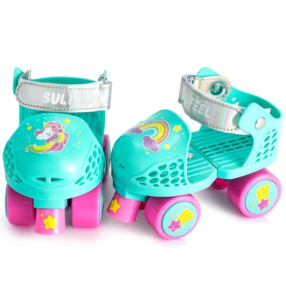 Patines SULIFEEL para niños con cuádruple ajustable para niños de 2 a 5 años