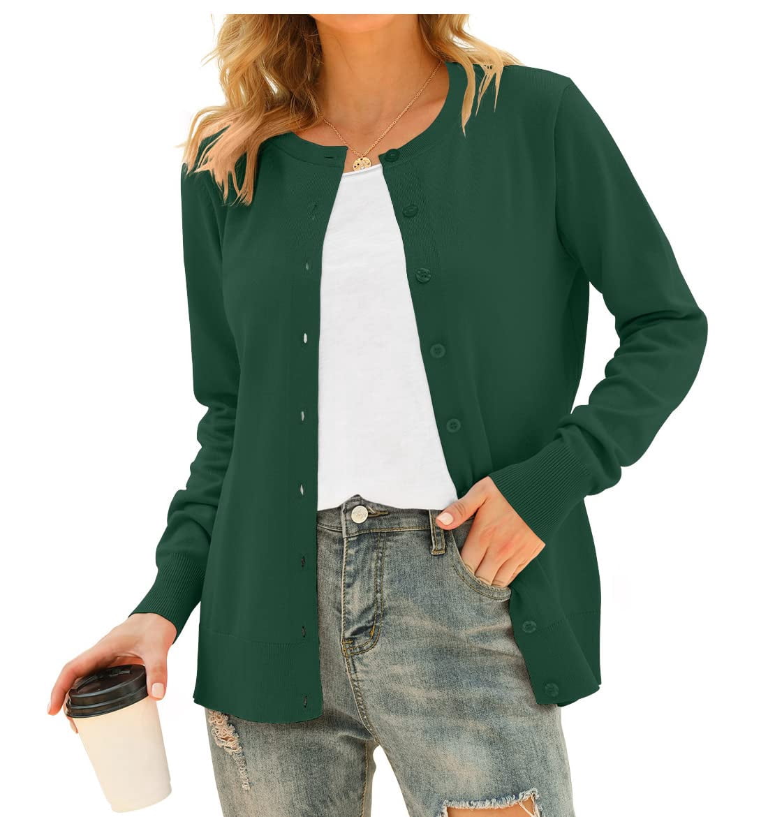 New Classic Button Down Cardigan Sweater