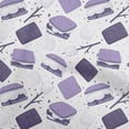 thumbnail image 1 of oneOone Cotton Poplin Bluish Violet Fabric Food Sewing Material Print Fabric By The Yard 56 Inch Wide, 1 of 6