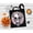 Black, variant on Gothic Skull Flower Tote Bag, Dark Academia Halloween Bag
