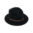 thumbnail image 2 of CTM  Chenille Ribbed Knit Fedora with Hatband (Women), 2 of 4