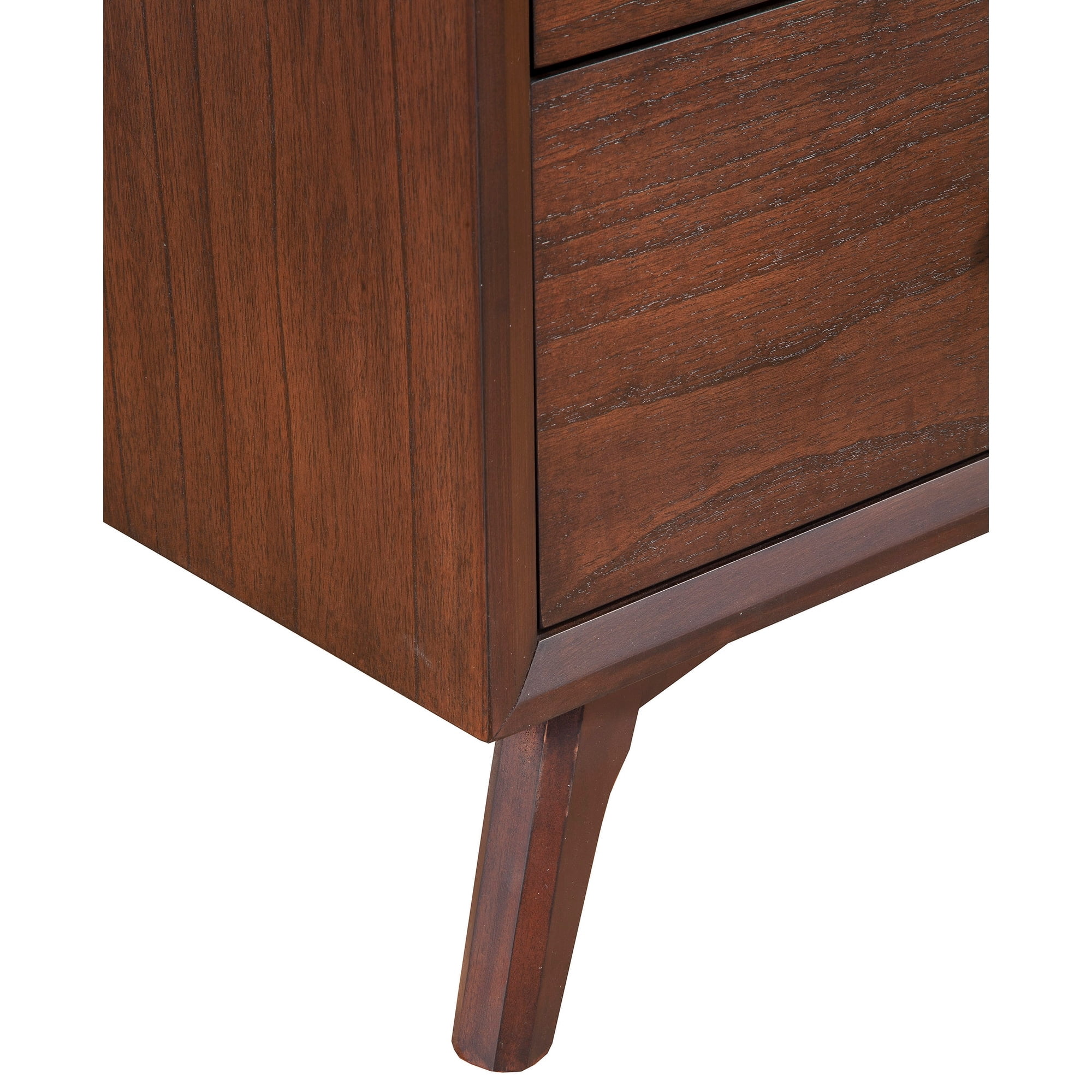 Alpine Furniture Gramercy 3 Drawer Small Wood Chest in Walnut (Brown)