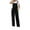 Black, variant on aidice Overalls for Women Casual Drawstring Adjustable Straps Solid Color Straight Leg Pants Jumpsuits Pockets