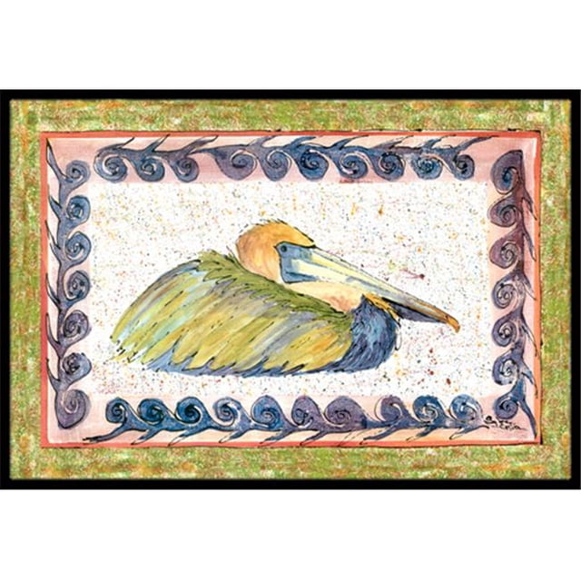 Carolines Treasures 8053MAT Bird - Pelican Tapis Intérieur Ou Extérieur - 18 x 27 Po.