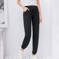 thumbnail image 5 of Bigersell Women's Modern Straight Pants Full Length Pants Fashion Women Leisure Sports Pants Trousers Loose Pants Pure Color Long Pants Stretch Warm Jeggings for Ladies, 5 of 6