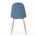 thumbnail image 2 of GDF Studio Resta Mid Century Modern Muted Blue Fabric Dining Chairs with Light Brown Wood Finished Metal Legs, Set of 2, 2 of 10