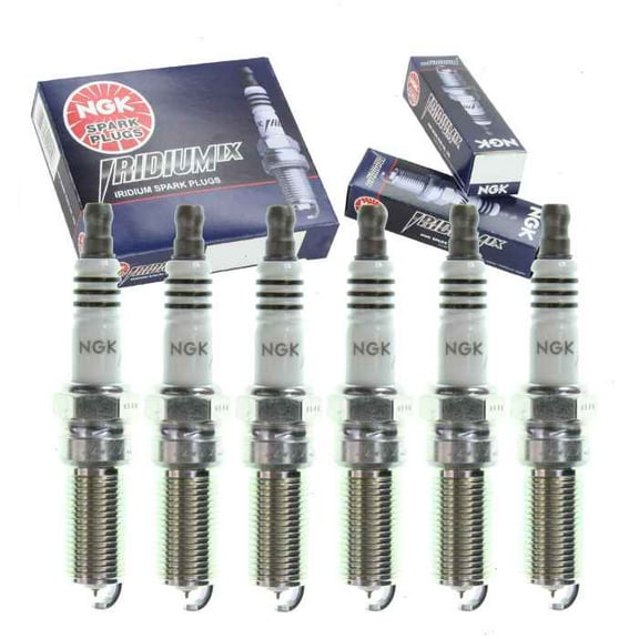 6 pc NGK Iridium IX Spark Plugs compatible with Ford Police Interceptor Utility 3.3L 3.7L V6 2013-2020
