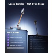 Laresar Cordless Vacuum, Real 50kPa Suction, 500W Motor, 60min Runtime, Quiet, Premium Build for Pets & Floors