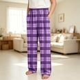 thumbnail image 2 of Edvintorg Girls Lounge Pants Fashion Plaid Elastic Waist Loose Casual Pants Trousers with Pockets Loungewear 4-16Y Teen Girl Clothes, 2 of 8