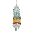 thumbnail image 3 of 5.25" White and Blue Glitter Unicorn Glass Christmas Ornament, 3 of 5