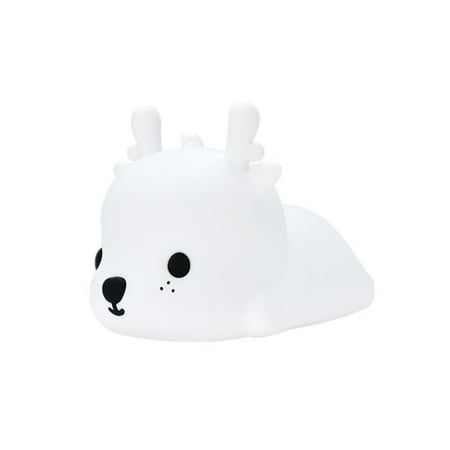 

PEACNNG Cute Night Light Christmas Deer Lamp Rechargeable Kawaii Silicone Teen Girl Baby Night Light for Bedroom with Timer and Touch Sensor