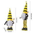 thumbnail image 6 of 2PCS Plush Bee Gnome with Telescopic Legs- Large Standing Honeybee Spring Gnomes Ornaments Tomte Elf World Bee Day Decor, Summer Bee Figurines Table Shelf Tiered Tray Decorations, Gifts for Women, 6 of 7