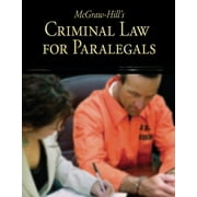 Pre-Owned McGraw-Hill's Criminal Law for Paralegals (Paperback) 0073376965 9780073376967