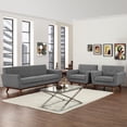 thumbnail image 6 of Modern Contemporary Armchairs and Sofa (set of three), Grey Fabric, 6 of 6