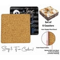 thumbnail image 4 of Inkdotpot Set of 6 Drink Coasters Easy Clean 4-inch SquareCoastersCork Base,Reusable,Halloween, 4 of 8