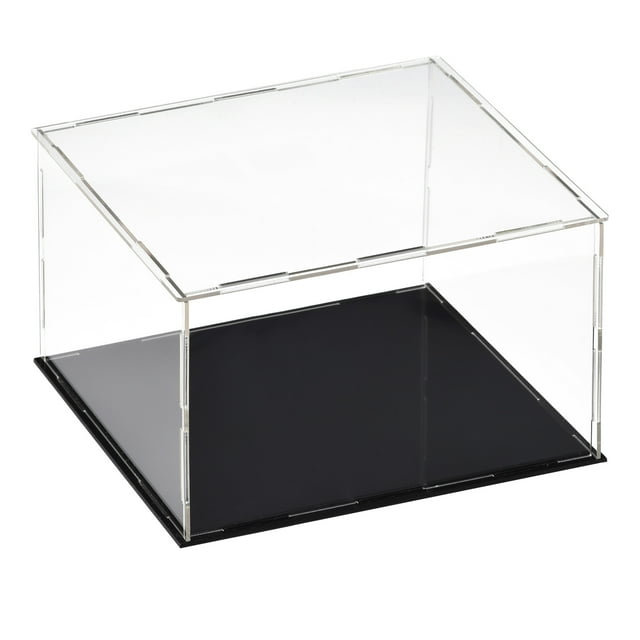 Unique Bargains Acrylic Clear Display Case Box Dustproof Protection Showcase Cube Collectibles Show Box 25x25x20cm