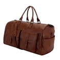 thumbnail image 1 of Bolsa de lona para ropa Bolsa ligera de semana Bolsa de ropa con correa para el hombro ajustable , MARRÓN Marrón, 1 of 8