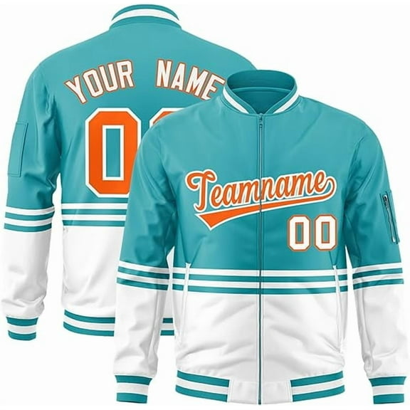 Custom Fashion Varsity Bomber Jackets Lightweight Windbreaker Jacket Stitched Name Number Logo for Men Women Youth