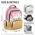 thumbnail image 4 of HELLHERO Durable School Bag for Elementary School Back to School, 600D Polyester Lightweight Bookbag, Ice Cream Drip & Sprinkle Print, 4 of 5