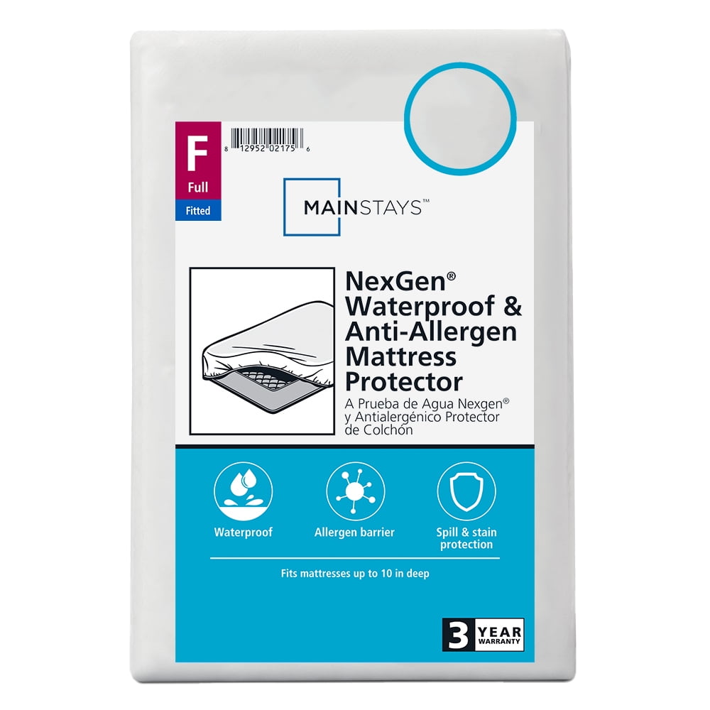 (4 pack) Mainstays NexGen Full Waterproof Fitted Mattress Protector