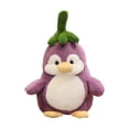 thumbnail image 2 of Topellox Cute Eggplant Penguin Plush Toy - Stuffed Animal for Kids, Creative Transforming Plushie, Soft Plush Doll Gift for Babies, Girls & Boys (1 Pc, 9.8inch), 2 of 4