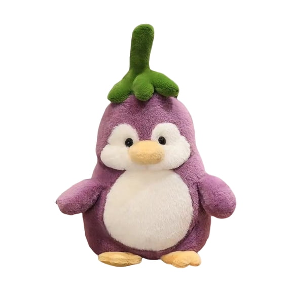 Purple Stuffed Animal Plush Stuffed Animals Eggplant Penguin Creative Soft Plush Toys Cuddly Throw Pillow for Home Decor Birthday Christmas Single Pack
