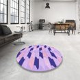 thumbnail image 4 of Ahgly Company Machine Washable Indoor Square Transitional Blossom Pink Area Rugs, 3' Square, 4 of 7