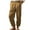 Yellow, variant on Lightweight Linen Pants for Women Comfortable Ankle Pants with Solid Color Side Pockets High Waisted Comfy Everyday Wear Capri Pants Autumn Vacation Fashion Casual Pants