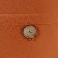 thumbnail image 3 of Jordan Manufacturing 20" x 20" Rust Solid Square Reversible Decorative Throw Pillow with Front Button, 3 of 5