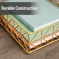 thumbnail image 5 of Mind Reader Document Organizer, Desktop Organizer, File Storage, Modern, Office, Metal, Gold, 5 of 7