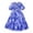 Blue, variant on REDARER Girls' Puff Sleeve Smocked Tiered Maxi Dress Summer Party & Vacation Outfit,10 Years