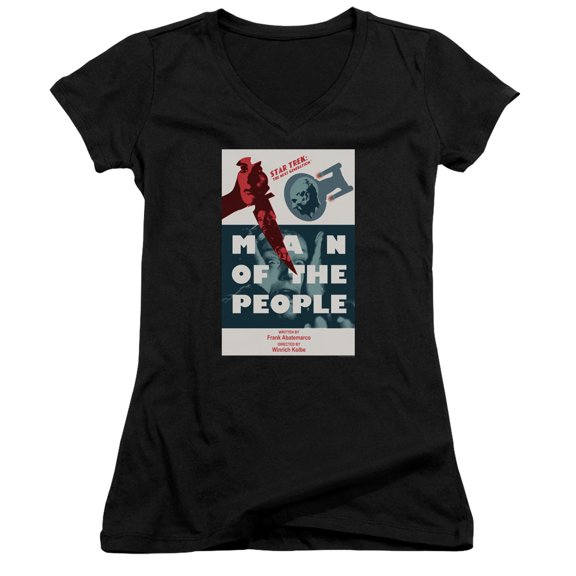 Star Trek Tng Season 6 Episode 3 Junior Women's V-Neck T-Shirt Black