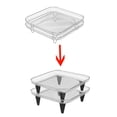 thumbnail image 3 of NentMent - Juego de 4 rejillas para deshidratación, patas elevadoras, soporte de silicona, tapa para aumentar la altura, cesta para freidora de aire apilable de múltiples capas, bandeja para parrilla,, 3 of 5