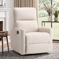thumbnail image 2 of Bonzy Home Brown Manual Swivel Recliner Chair, 360° Swivel Base Single Sofa with Adjustable Backrest and Footrest, Modern Living Room Furniture, Beige, 2 of 8