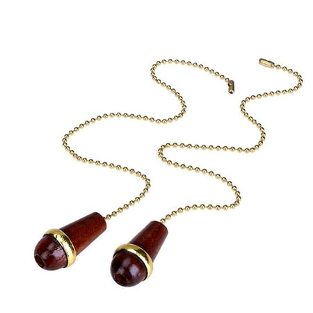 

2pcs Walnut Vintage Chandelier Chain Pendant Ceiling Fan Pull Chains Fashion Lamp Ornament Home Decoration (dark Brown)
