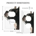 thumbnail image 3 of Daiia Black And White Boston Terrier Pattern Decorator Wall Plate Child Safe Outlet Cover, Switch and Outlet Covers,Size 1-Gang 5.0" x3.0" , Polycarbonate Thermoplastic-Style S, 3 of 6