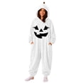 thumbnail image 2 of Gray Pumpkin Suit Halloween Pjs Women Polyester Wearable Pumpkin Plush Hooded Blanket Onesie Pajamas Cozy Loungewear Halloween Cosplay Costume for Adults M, 2 of 6