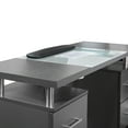 thumbnail image 5 of Manicure Table GLASS GLOW Grey Salon Nail Table Salon Furniture & Equipment, Light Version, 5 of 9