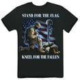 thumbnail image 2 of I Stand For The Flag Kneel For The Fallen Premium T-shirt, 2 of 5