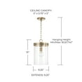 thumbnail image 3 of Capital Lighting 348711 Fuller 10" Wide Mini Pendant - Brass, 3 of 7