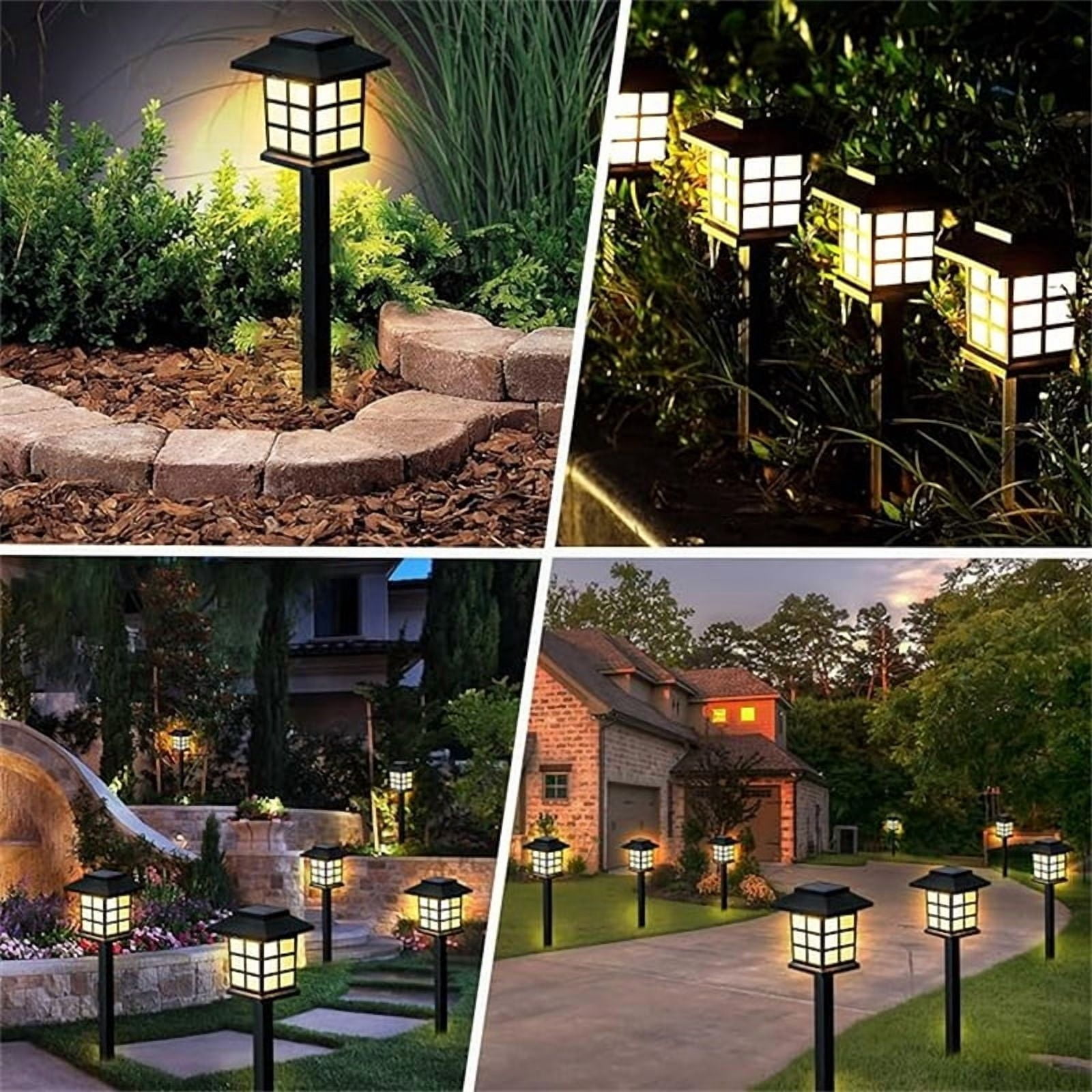 24-piece solar outdoor light, IP44 waterproof sidewalk light, LED landscape lighting garden light, suitable for sidewalks, driveways, courtyards and lawns - outdoor fairy gardens and solar garden