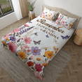 thumbnail image 2 of Lotusprinthandmade Colorful Floral Grandma Quote Bedding Set (Made in Vietnam) (88x88), mother’s day quilt set for grandma, 2 of 6