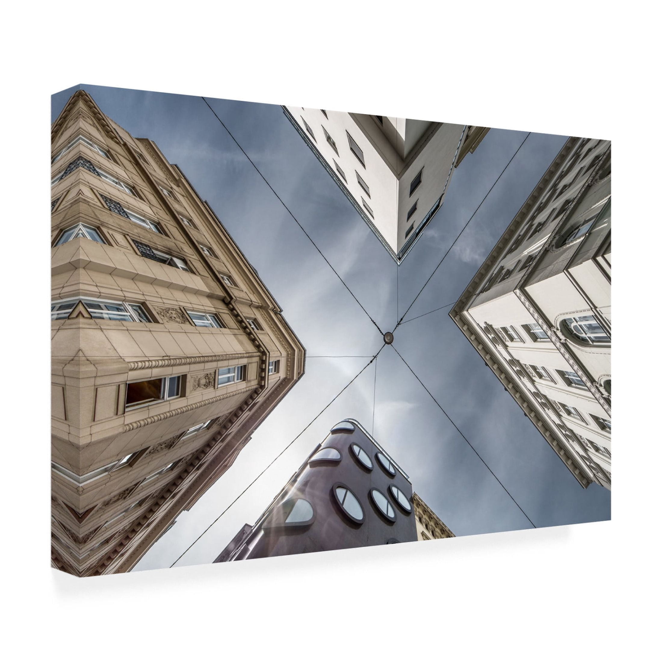 Canvas Wall Art - Lorenza Cancian 'Where Streets Meet The Sky' Wall Art for Living Room, Bedroom, or Office D?cor by Trademark Fine Art - 19 x 12 Inches