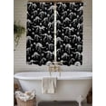 thumbnail image 4 of Halloween Dinosaur Black Living Room Curtains 2 Panel, Funny Dino Skull Boys Girls Children Cafe Window Treatment, Extra Long Farmhouse Bedroom Bathroom Kitchen Curtains Drapes 104"x72", 4 of 6