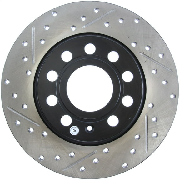 StopTech Slotted & Drilled Sport Brake Rotor Fits select: 2011-2018 VOLKSWAGEN JETTA, 2012-2022 VOLKSWAGEN PASSAT