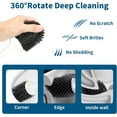 thumbnail image 3 of Sanitary Solution, Toilet Brush and Holder with TPR Material, Specialized Base for Dripping-Free Use, Stainless Steel Handle for Easy Grip, Two-In-One Design for Versatile Cleaning, 3 of 5