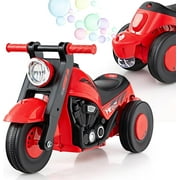 OLAKIDS Ride on Push Car, Foot-to-Floor Sliding Car for Toddlers Kids Motorcycle with Bubble Maker, Music, 3 Wheels Ride on Toys Gift for Boys Girls Aged 3-5 Years