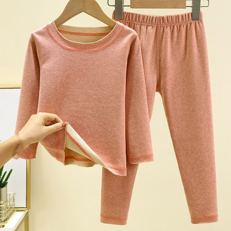 

uublik Pajamas Girls Thick Warm Cozy Home Wear Clothes Top Pants Suit Sizes 18M-10
